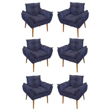 Imagem de Kit 06 Sofás 1 Lugar de Luxo Opala Sala, Quarto Suede - B BALAQUI DECO