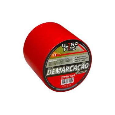 Imagem de Fita Demarcação Pvc 100mm X 30m Sinalização Cores Variedades - Ultra F