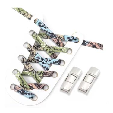 Imagem de Metal Lock Lazy People Shoelace Mix And Match Colors Outdoor Sport Elastic Shoelaces Children Adult Shoe Accessories(Pink blue green)