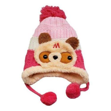 Imagem de Touca Infantil Bichinho Gorro Pelúcia Com Pompom Forrada - Zg Global, 