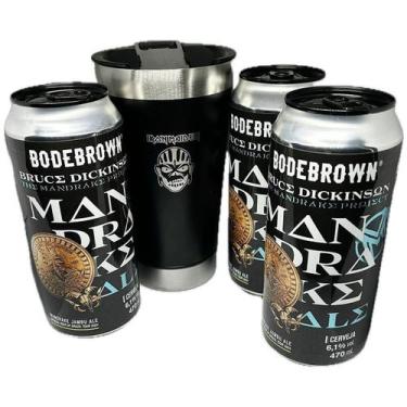 Imagem de 3 Cervejas Bruce Dickinson Mandrake Iron Maiden Copo Térmico - Bruce D