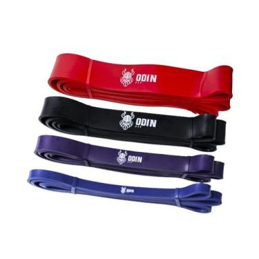 Imagem de Kit Super Band 4 Intensidades Elasticos Treino Odin Fit