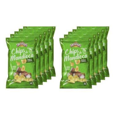 Imagem de Chips De Mandioca Salsa Cebola 50g Sertanitos - 10 Unidades