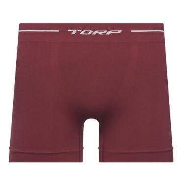 Imagem de Cueca Boxer Torp Microfibra Sem Costura Cabernet - Ref 8001, EG, Vinho