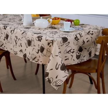 Imagem de Toalha de Mesa Estampada Café - FASTLAR, 140x140cm