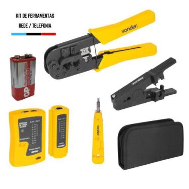 Imagem de Kit de Ferramentas, Alicate de Crimpar cabo de rede RJ11, RJ12, RJ45 +