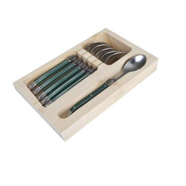 Imagem de Conj De 6 Colheres Sobremesa Laguiole  La Tour, Verd