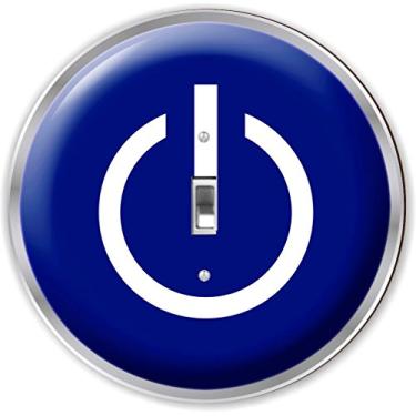 Imagem de Rikki Knight Botão liga/desliga redondo RND-LSPS-99 - Placa de interruptor de luz de alternância única