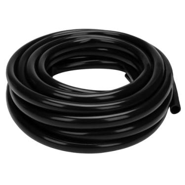 Imagem de DERPIPR Tubo de silicone de grau alimentício – 1/5.1 cm ID x 5/20.3 cm OD Mangueira de silicone preto flexível de alta temperatura para fermentação caseira Punp Transfer 8 metros (8 m) de comprimento