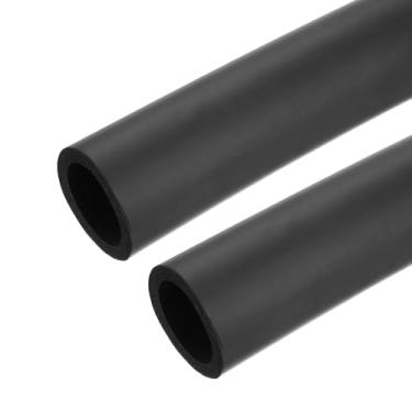 Imagem de uxcell 2 tubos de isolamento de tubo de 1 m (40 mm) ID 2 3/16 polegadas (55 mm) OD tubo de espuma para suporte de pegada, preto