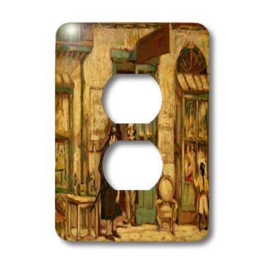 Imagem de 3dRose lsp_163645_6 Imagem de Pintura de Rua em Nova Orleans Tampa de Interruptor de Luz