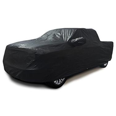 Imagem de Xtrashield CarsCover 100% protetor solar ajuste personalizado 2000-2017 Chevy Silverado 1500 2500 3500 cabine tripulação 2 m cama curta caixa caminhão carro capa preta