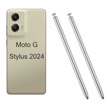 Imagem de Pacote com 2 canetas G Stylus 5G 2024 de substituição para Moto G Stylus 5G 2024 Stylus de substituição para Motorola Moto G Stylus 5G 2024 XT2419 todas as versões S Pen (Caramel Latte)