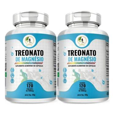 Imagem de Kit C/2 Magnésio Treonato Premium 500mg - 120 Cápsulas - Fits Life