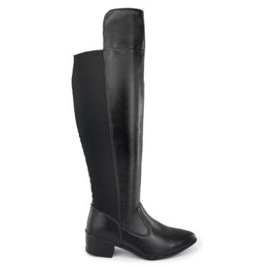 Imagem de Bota Cano Longo Panturrilha Grossa Plus Size Zíper Lateral - Lady , 38