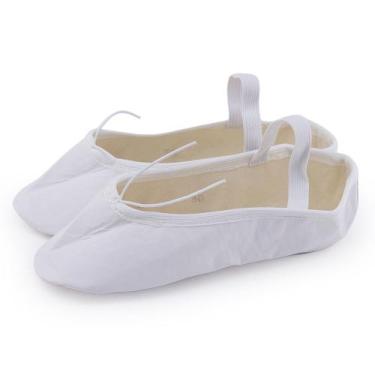 Imagem de Sapatilha Adulto Meia-Ponta Sintética forro TNT Só Dança, Branco, 37