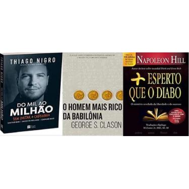 Imagem de KIT 3 LIVROS Mais esperto que o Diabo + Do Mil ao Milhão + O homem mai
