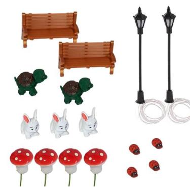 Imagem de Super Kit Miniaturas Com 17 Peças P Suculentas E Terrários - Mad Maker