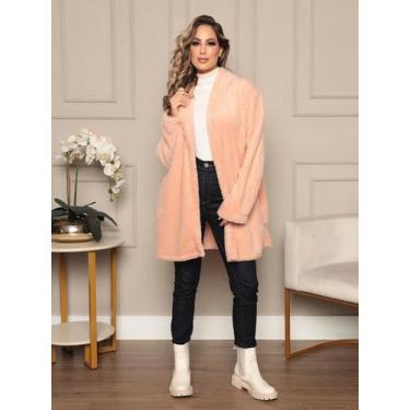 Imagem de casaco ted comprido forrado de pelo com capuz - MUNDO DAS CAMISAS , Da