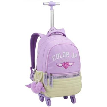 Imagem de Mochila de rodinha 18" seanite com 360 rodas(mi42206) - PRINCESA, lila
