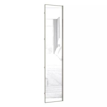 Imagem de Porta para Closet com Espelho Individual 50cm com Puxador Perfil Inox 