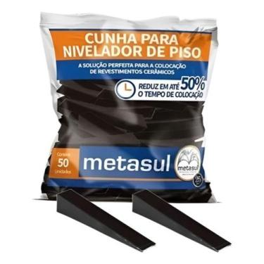 Imagem de 50 Und Cunha Nivelador Piso Porcelanato Metasul Slim