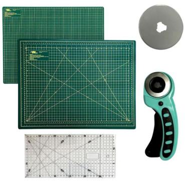 Imagem de Kit Base Placa Para Mesa Tabua de Corte Artesanato A3 45x30 Régua de A