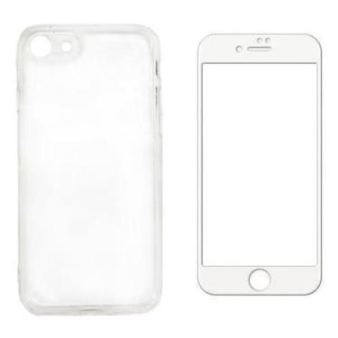 Imagem de Capa Capinha Acrílica Para iPhone 8  + Película De Vidro 3d - INOVA