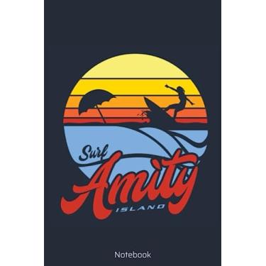 Imagem de Surf Amity Island Notebook: Composition Book To Writing Story & Notes For Kids Teens Students Children Girls Boys