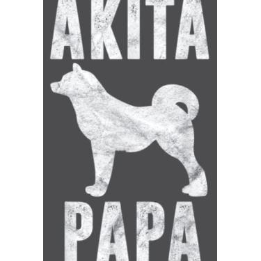 Imagem de Vintage Akita Dad Akita Father Dog Papa Pet Lover: Study Notebook, 6 x 9 inches, 120 pages