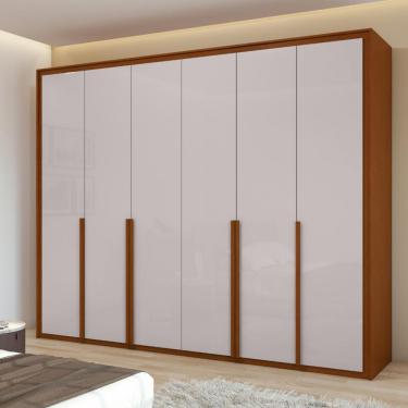 Imagem de Guarda Roupa Casal 6 Portas 100 MDF Imperatore Lopas - Frassino/Off White