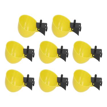 Imagem de 8 pe?as alimentador de ¨¢gua de frango,copos de ¨¢gua de frango port¨¢til pp pl¨¢stico antiferrugem tipo pendurado tigela para pintinhos, pato, ganso, peru e coelho(9.5mm hose), Bebedouro para Galin