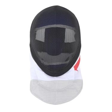 Imagem de Capacete de proteção de máscara esportiva esportiva com babador acolchoado para prática diária e competição preto ce350n malha de metal padrão de couro à prova d'água size s m l xl (M)