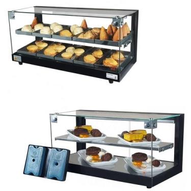 Imagem de Combo BD10 Estufa Beta Dupla 10 Bandejas Preta e B-VFD77 Vitrine Fria 