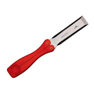 Imagem de FastCap Cinzel de madeira de bolso com alça de nylon dobrável para carpintaria e marcenaria - Aço ferramenta de precisão de 2,5 cm, dureza Rockwell 56-58 - 80496, vermelho