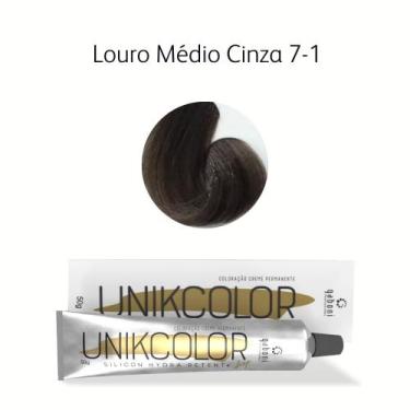 Imagem de Coloração UnikColor 7-1 Louro Médio Cinza 50gr Gaboni Professional