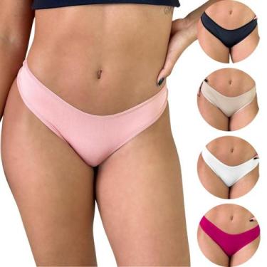 Imagem de Kit 4 Calcinha de Algodão Feminina Tanga Confortável Cotton - Viére, S