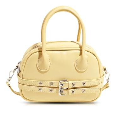 Imagem de Bolsa feminina vintage, bolsa de ombro de couro, adequada para ocasiões importantes, trabalho, viagens (amarela), Amarelo, One Size