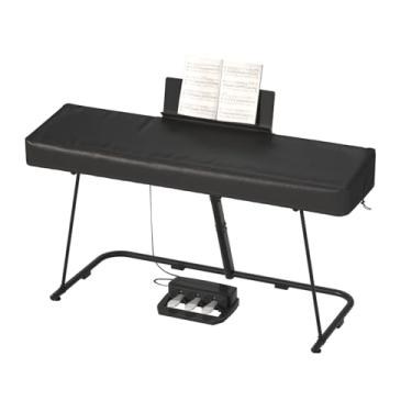 Imagem de BENVOL Capa Para Piano De 88 Teclas - Protetor Teclado À Prova D'Água E Poeira Com Zíper Suporte Partitura, Cordão Ajustável, Tecido Elastano Macio Yamaha, Pianos Digitais Casio (Preto Fosco)