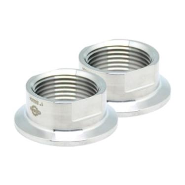 Imagem de QiiMii Encaixe de tubulação roscada fêmea sanitária para braçadeira tripla de 1,5 polegada (virola OD 50,5 mm) Tamanho do cano: 1 polegada NPT) Pacote com 2