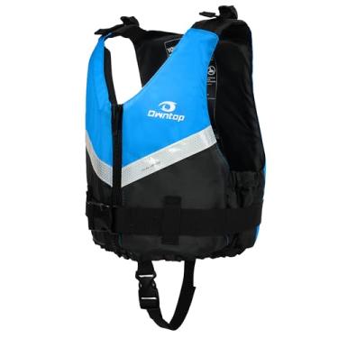 Imagem de Owntop Jaqueta De Natação Para Adultos, Colete Ultrafino Masculino, Fivelas Confortáveis Na Virilha E Zíper, Treinamento Natação, Caiaque, Passeios Barco, Esportes Aquáticos (Azul, Gg/Gg)