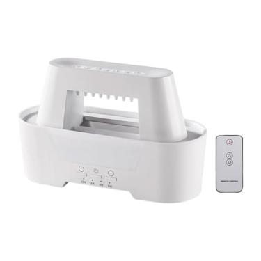 Imagem de XLWLLNJ Umidificador de mesa portátil com difusor de óleos essenciais Raindrop, controle remoto, luz ambiente colorida para sala de estar, escritório, spa