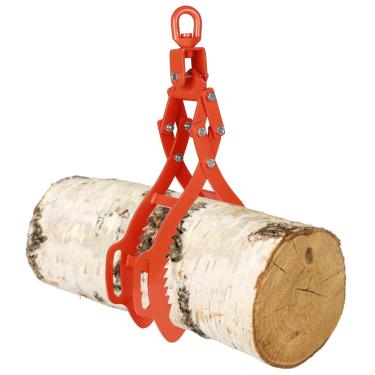 Imagem de FAHKNS Pinça de elevação de toras de 71 cm, 4 pinças de garras, gancho de garra de madeira resistente, garra de toras de aço sólido, garra giratória de arrastar para tratores, Timberjacks, caminhões