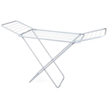 Imagem de Varal de Chão Com Abas Slim em Aço Reforçado Branco