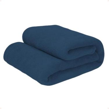 Imagem de Cobertor Velour Camesa 150 x 220 Microfibra Para Cama de Solteiro, Azu
