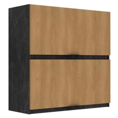 Imagem de Armário Aéreo de Cozinha 80cm 2 Portas Basculantes New York Móvel na C