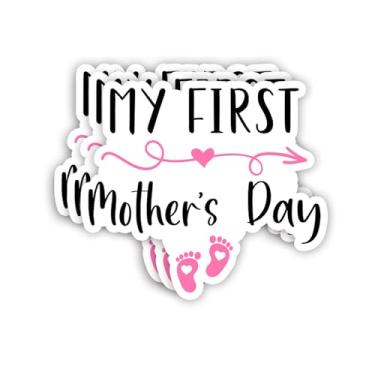 Imagem de (3 peças) Adesivo My First Mother's Day Funny Motivational Quotes Family Mommy Love Mother's Day Nana Mimi Mama Decalque de vinil para Tumbler Laptop Kindle Garrafas de Água Livros Telefone - Tamanho