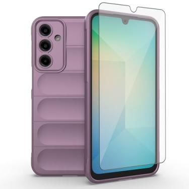 Imagem de Asuwish Capa de celular para Samsung Galaxy A16 5G/4G com protetor de tela de vidro temperado e TPU macio, fina, à prova de choque, proteção de silicone, acessórios A 16 mulheres, homens, meninas