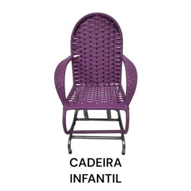 Imagem de Cadeiras infantil com 2 molas fibra sala quarto ária terraço jardim - 