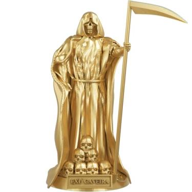 Imagem de Estátua Exu Caveira Imagem Umbanda Candomblé - Versão 3 (Cor Ouro)